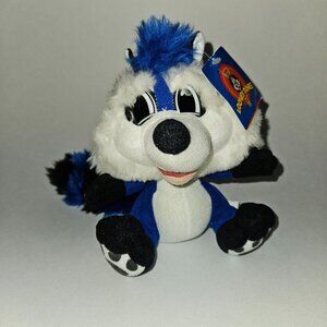 Looney Tunes Ace Play by Play Plush 7" Blue White Black Stuffed Animal Toy Fox?